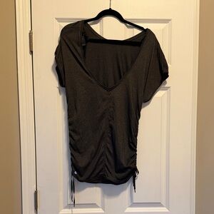 Lululemon Power Class Tee Side Cinch Charcoal